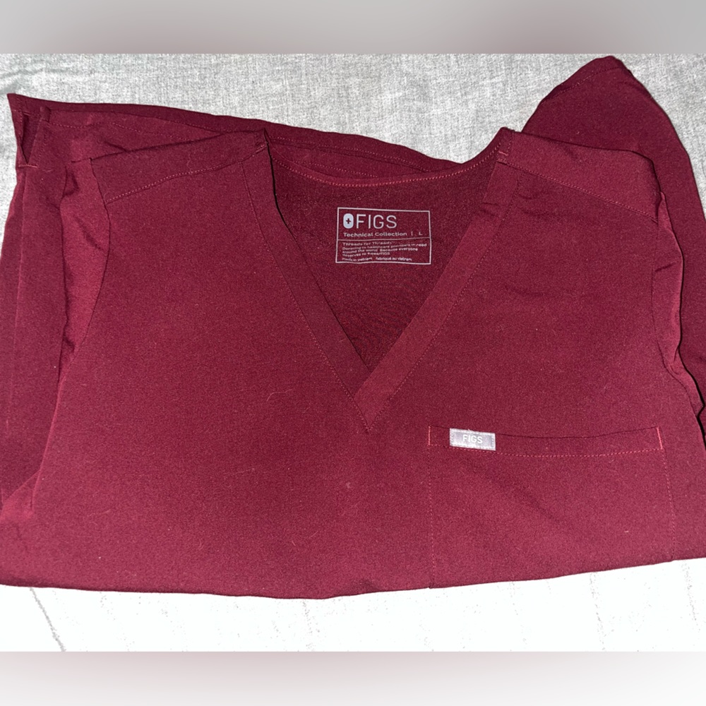 Maroon Figs Scrub Top